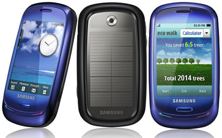 Samsung Solar powered touchscreen smartphones